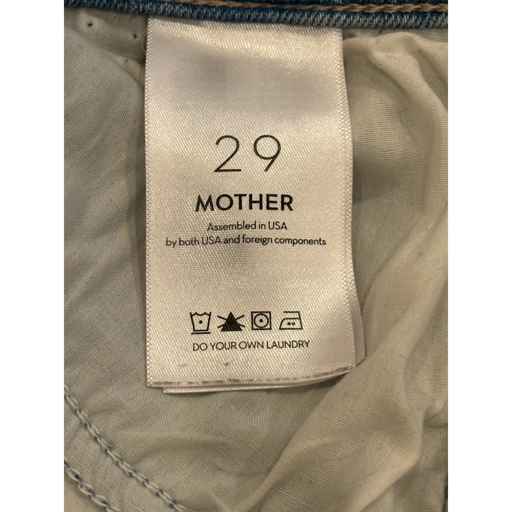 Mother The Hustler Superior Ankle Fray Au Revoir Light Wash Sz 29 High Rise - Picture 8 of 9